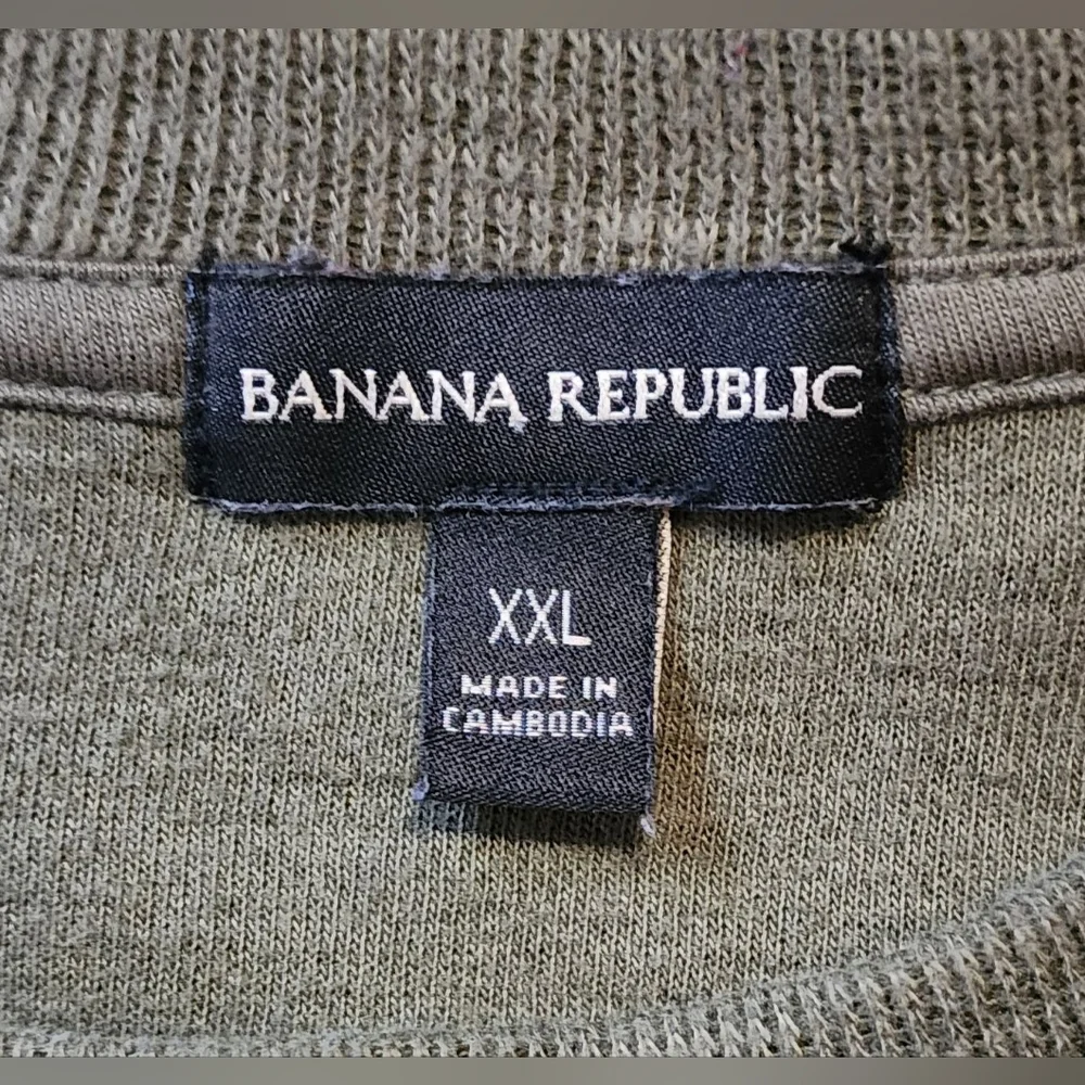 ​Banana Republic 2XL Green Long Sleeve Thermal Waffle Knit Shirt Outdoor XXL